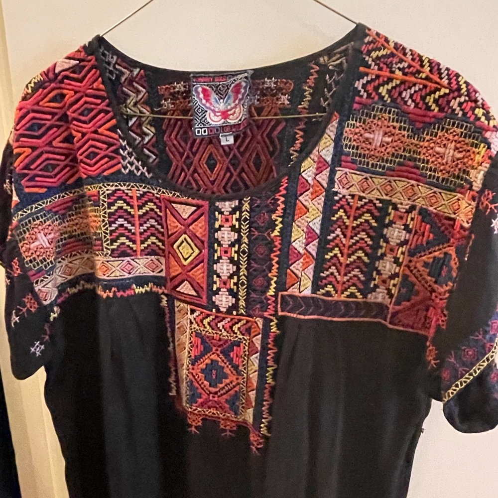 Johnny Was Embroidered Linen Dress, l